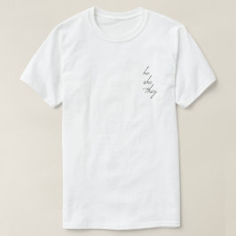 彼の彼女はスクリプトフォント Tシャツ