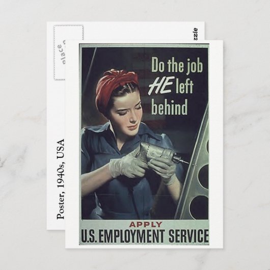 「彼の後ろで仕事を離れする」 ポストカード (正面/裏面)