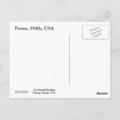 「彼の後ろで仕事を離れする」 ポストカード (裏面)