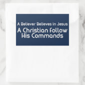 彼の後を追コマンドのシール 長方形シール (バッグ)