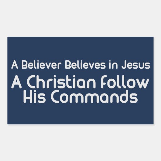 彼の後を追コマンドのシール 長方形シール (正面)