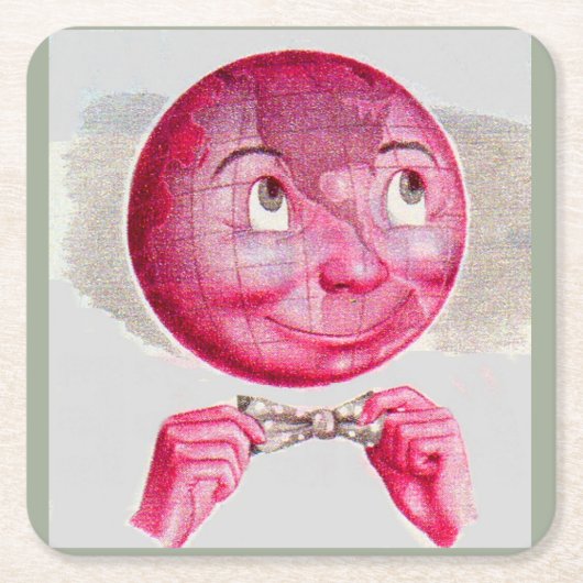 彼の心の世界 スクエアペーパーコースター (正面)