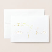 彼の心配に法律の親を常に取る約束 箔カード (封筒付き正面)