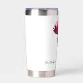 彼の忠実な愛の水の色は赤いバラ 保温保冷タンブラー (正面)