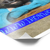 彼の快適な青い毛布の写真プリントとマーフィー フォトプリント            (角)