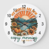 彼の性分は新しい… ラージ壁時計 (正面)