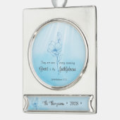 彼の性癖は毎朝新しい聖句である シルバープレートバナーオーナメント (左)