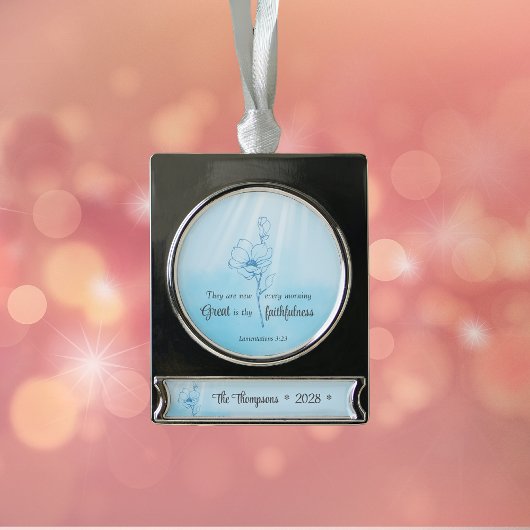 彼の性癖は毎朝新しい聖句である シルバープレートバナーオーナメント