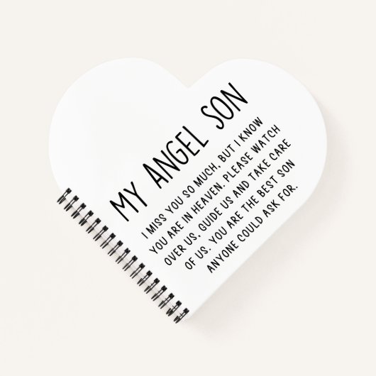 彼の恋しく思誕生日に天国で私の息子 ノートブック (正面)