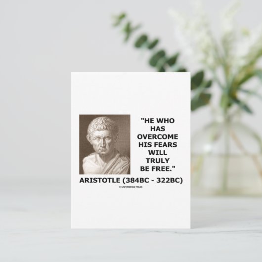 彼の恐れを克服した者は本当に自由になる ポストカード (スタンド正面)