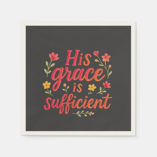 彼の恩寵は充分なり スタンダードカクテルナプキン (正面)