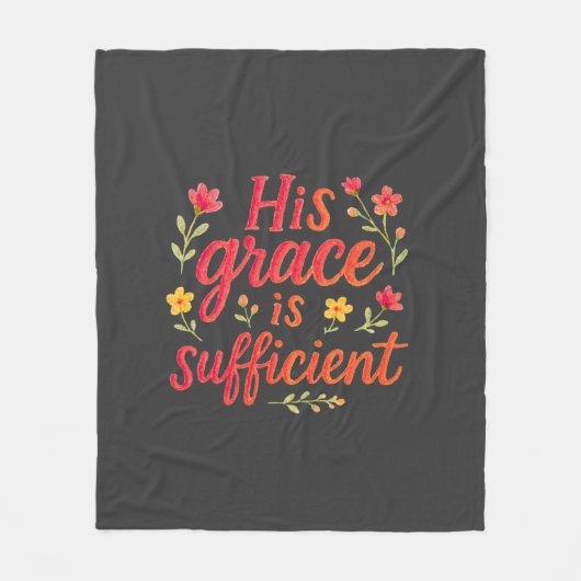 彼の恩寵は充分なり フリースブランケット (正面)