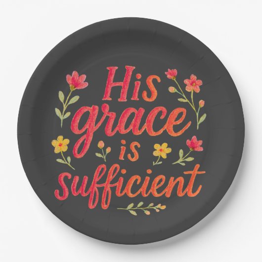 彼の恩寵は充分なり ペーパープレート (正面)