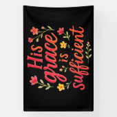 彼の恩寵は充分なり 横断幕 (縦)