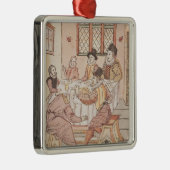 彼の息子によって酷使される父 メタルオーナメント (右)