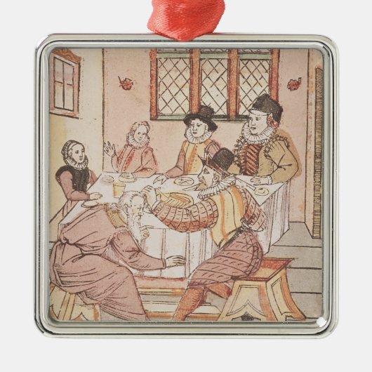 彼の息子によって酷使される父 メタルオーナメント (正面)