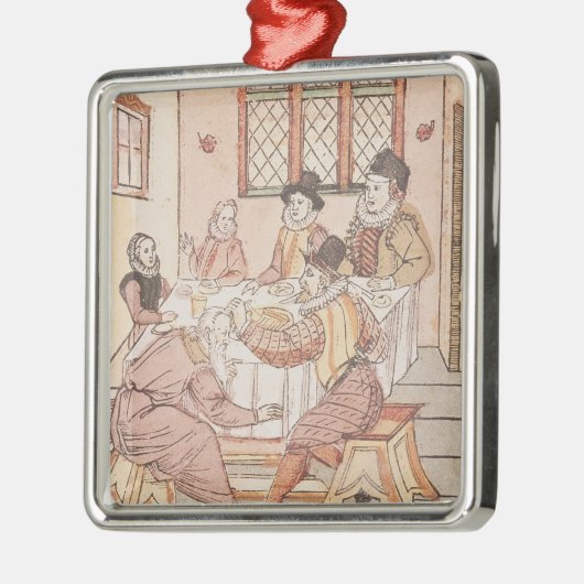 彼の息子によって酷使される父 メタルオーナメント (左)