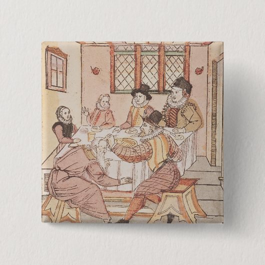 彼の息子によって酷使される父 缶バッジ (正面)