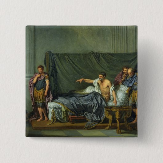 彼の息子を譴責する皇帝Severus 缶バッジ (正面)