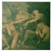 彼の息子Polynicesを罵倒しているオイディプス- "Sは台無しになることを行きます タイル (正面)