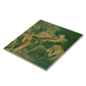 彼の息子Polynicesを罵倒しているオイディプス- "Sは台無しになることを行きます タイル (側面)