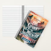 彼の恵みは十分なキリスト教女性誌 ノートブック (内側)