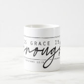 彼の恵みは十分な2コリント12:9聖書の聖句 コーヒーマグカップ (中央)