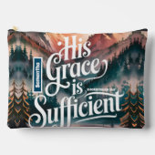 彼の恵パーソナライズされたみは十分なクリスチャンだ アクセサリーポーチ (正面)