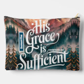 彼の恵パーソナライズされたみは十分なクリスチャンだ アクセサリーポーチ (裏面)