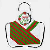 彼の恵救みクリスマスのリースで エプロン (正面)