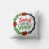 彼の恵救みクリスマスのリースで クッション (正面)