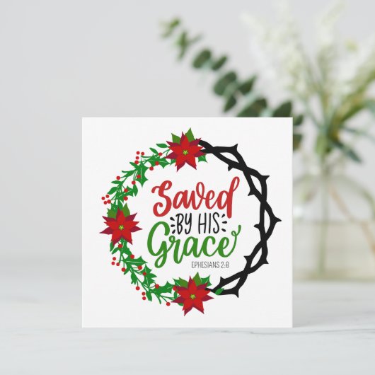 彼の恵救みクリスマスのリースで シーズンカード (スタンド正面)