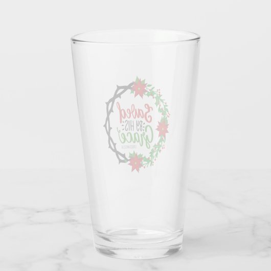 彼の恵救みクリスマスのリースで タンブラーグラス (裏面)