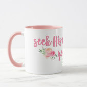 彼の意志を求めるすべてのあなたがことわざをする//聖書の聖句 マグカップ (左)