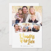 彼の愛の不思議 ゴールドフォイル フォトコラージュ シーズンカード (正面/裏面)