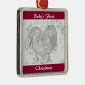 彼の愛の腕で包まれた メタルオーナメント (右)