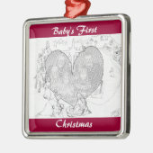 彼の愛の腕で包まれた メタルオーナメント (左)