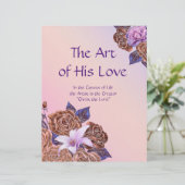 彼の愛の芸術の固定パーソナライズされた紙 (スタンド正面)