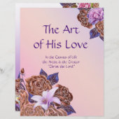 彼の愛の芸術の固定パーソナライズされた紙 (正面/裏面)