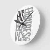 彼の愛は永久に耐えます ラウンド壁時計 (傾斜)