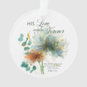 彼の愛は永遠に残る詩篇136聖なる書物、 経典 オーナメント (正面)