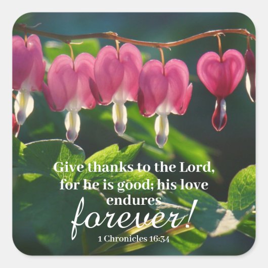 「彼の愛は永遠に続く」ステッカーシート スクエアシール (正面)