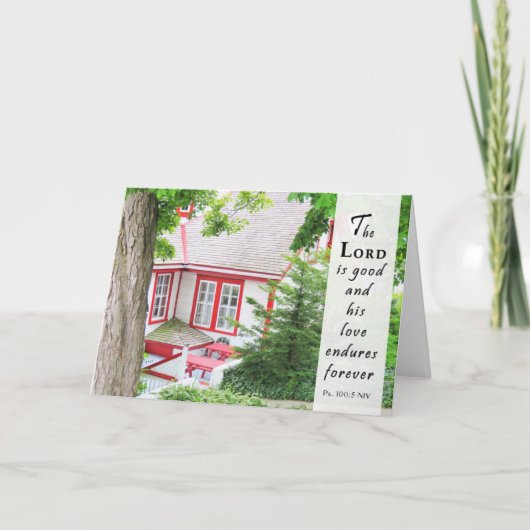 彼の愛は永遠に続く – 聖なる書物、 経典カード サンキューカード (正面)