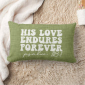 彼の愛は永遠に緑の腰枕に耐える ランバークッション (ブランケット)