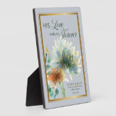 彼の愛は永遠に耐える詩編136グレー聖なる書物、 経典 フォトプラーク (側面)