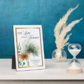 彼の愛は永遠に耐える詩編136白聖なる書物、 経典 フォトプラーク (側面)