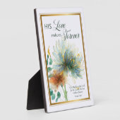 彼の愛は永遠に耐える詩編136白聖なる書物、 経典 フォトプラーク (側面)