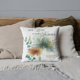 彼の愛は永遠に耐える詩編136聖なる書物、 経典ホワイト クッション