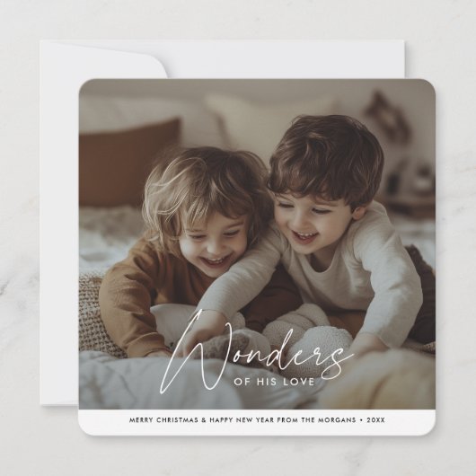 彼の愛シンプルの疑問に思聖降誕祭の シーズンカード (正面)