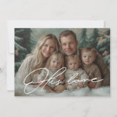 彼の愛疑問に思のクリスマスのカードの瞬間の緑 招待状 (正面)